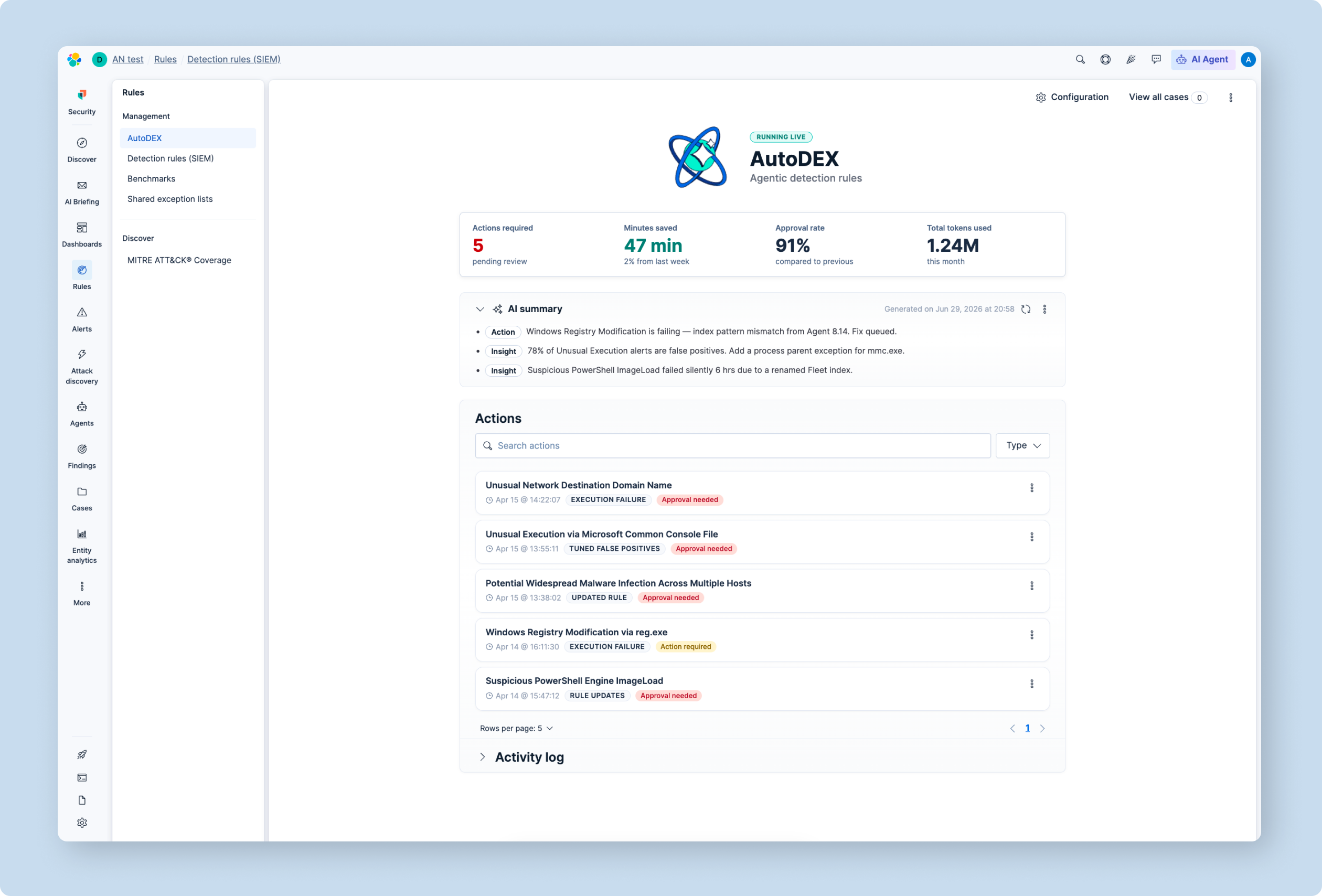 AutoDEX — Agentic detection engineering