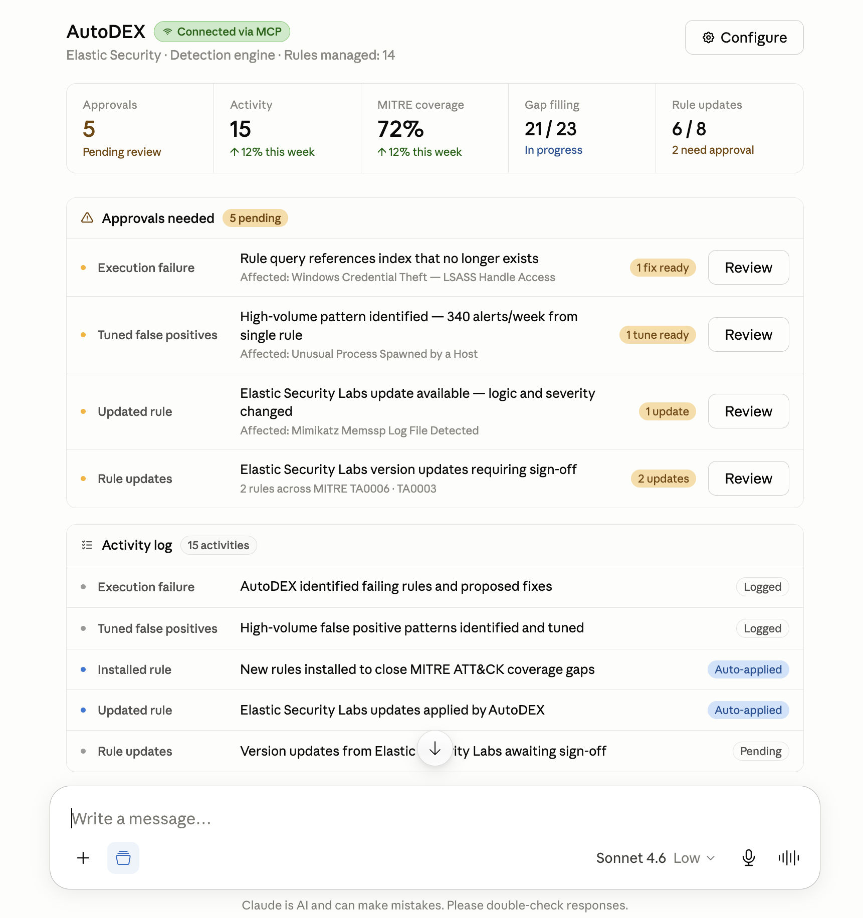 AutoDEX connected via MCP