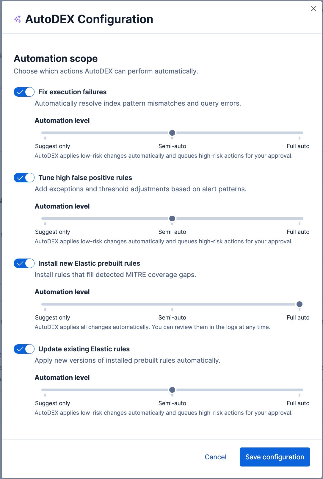 AutoDEX usage analytics view